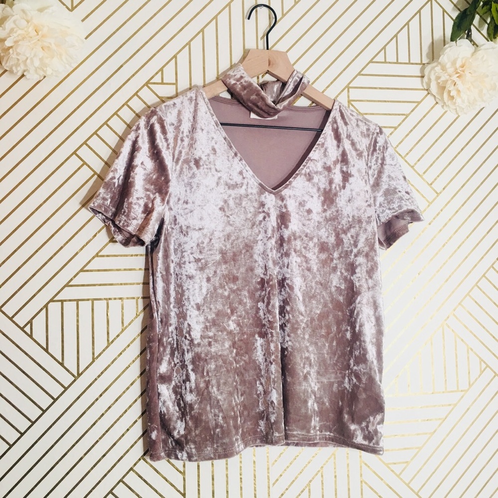 Everly | Suede Top w/ Cut Out Neckline Detail - Picture 2 of 6